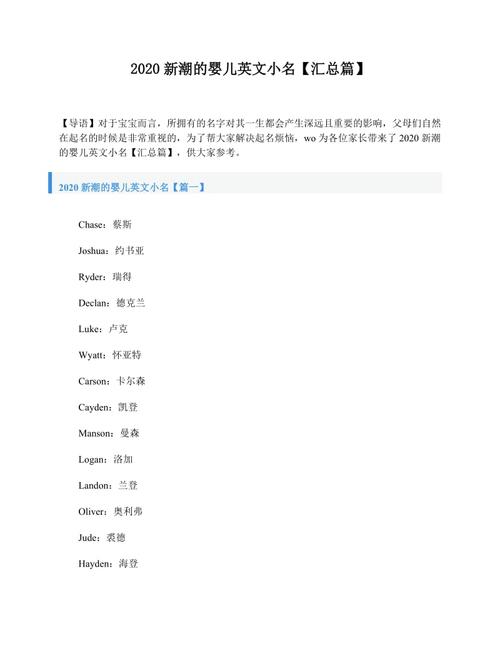 2020年北欧小众的宝宝英文起名注意事项