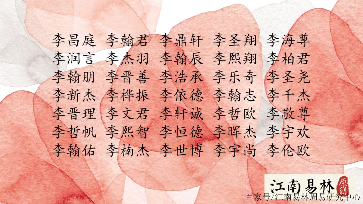 好听的姓李的男孩名字