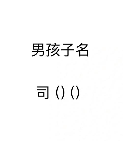 姓司的男生叫什么名字好听