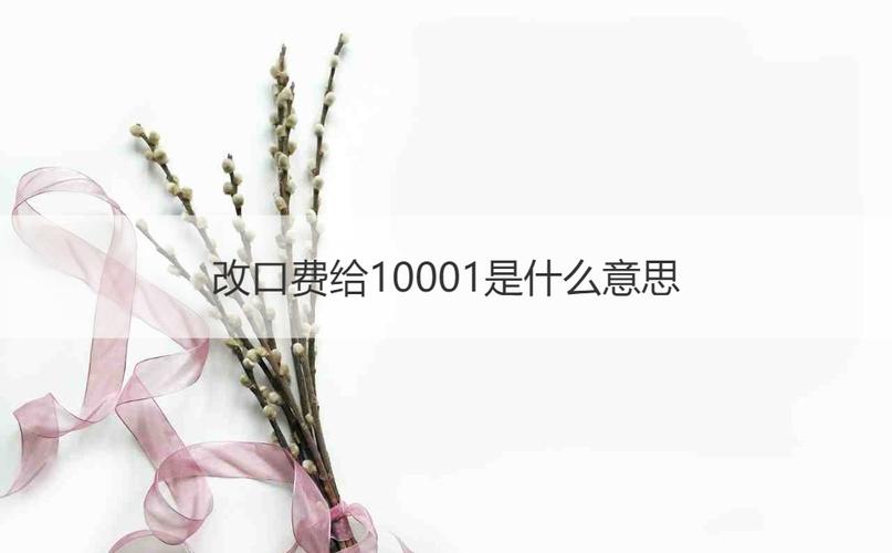 改口费10001是两份加起来吗