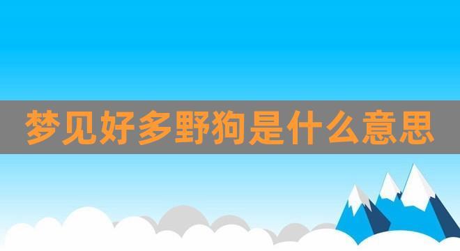 梦见自己捡条狗