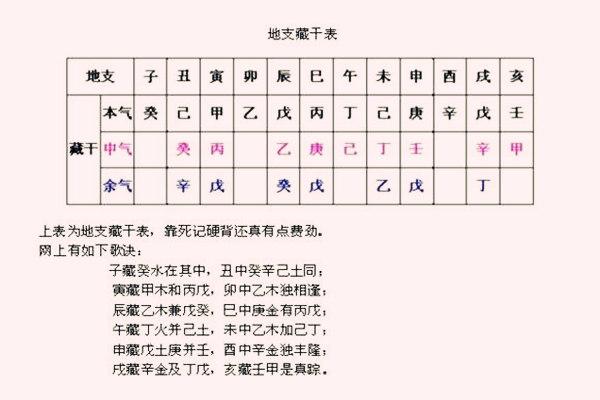 小技巧带你认识十二地支藏干