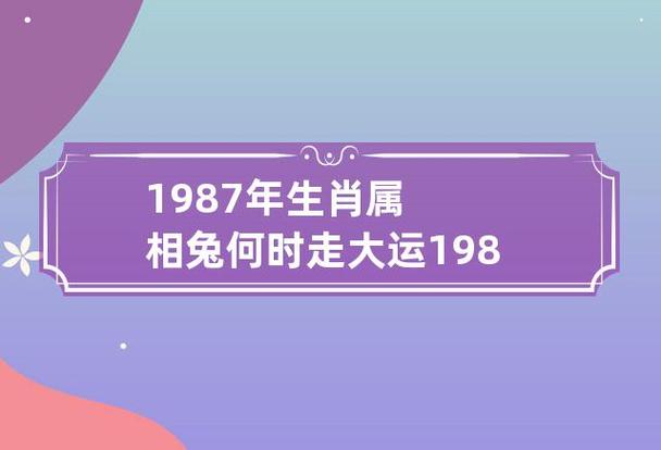 1987年属兔何时走大运?87年兔哪年转大运?