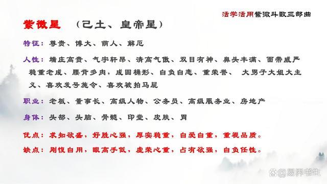 紫微斗数看相貌气场概略