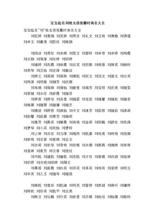 名字分析 男孩姓刘有涵养的名字