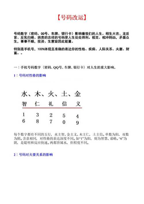 手机号码测吉凶免费测