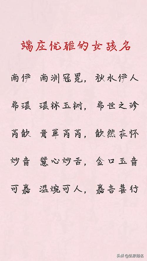 好听女孩子名字和寓意的名字