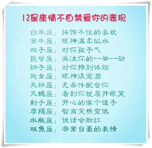 另眼冷静看看12星座