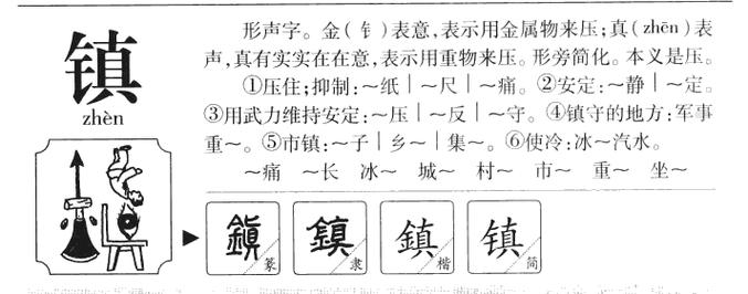 镇字取名有什么含义