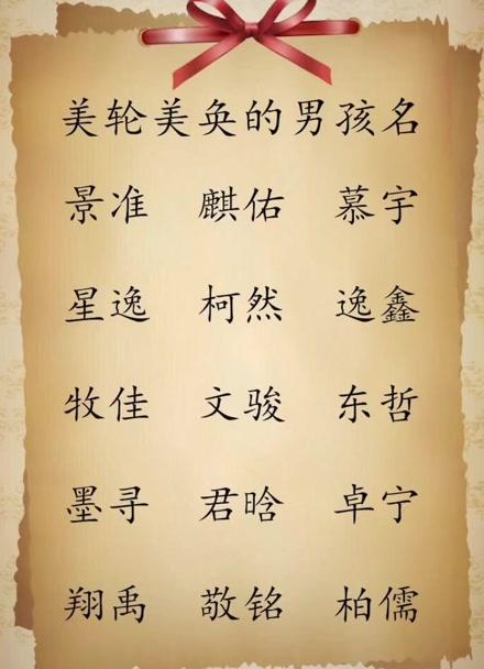 带奂字好听的男孩名字