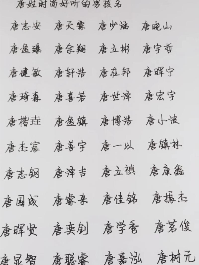 名字响亮好记的唐姓男孩名字