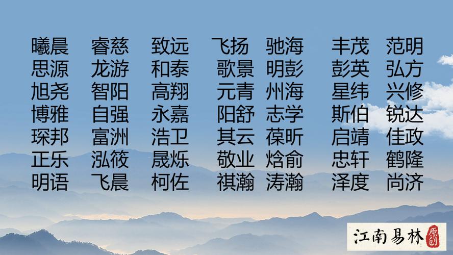 给男孩子取名 好嗨哟