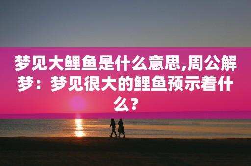 梦见大鲤鱼是什么意思