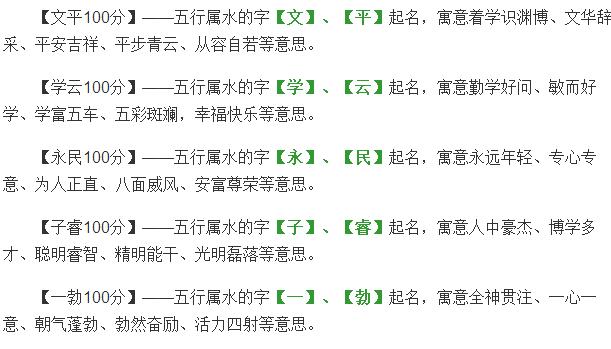 五行缺水男孩聪明名字有什么好的推荐