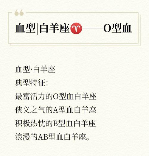 白羊座O型血前途成功的可能性