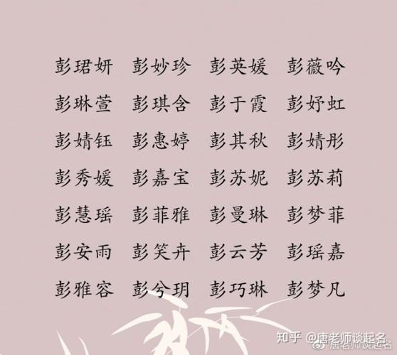 彭姓好听到爆炸的名字女宝宝的有哪些