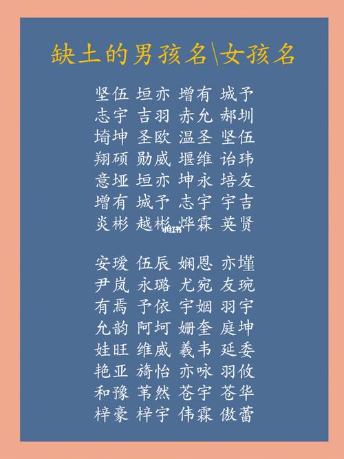 缺土男孩怎么取名字