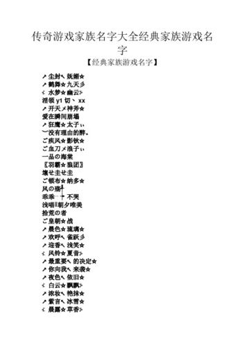 游戏团队家族名字大全霸气
