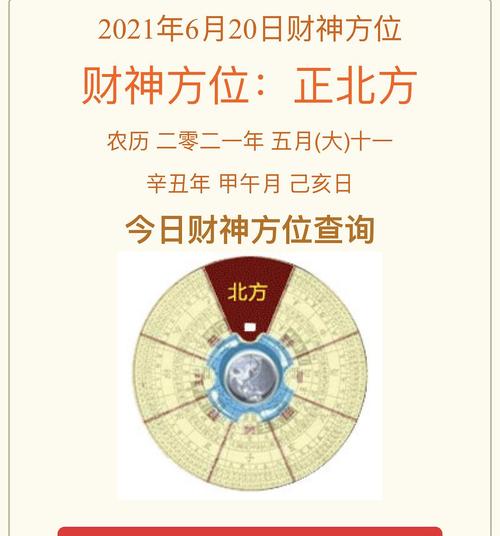 2021年12月23日财神在哪个方位