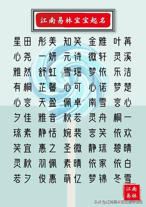 温柔惊艳女孩名字