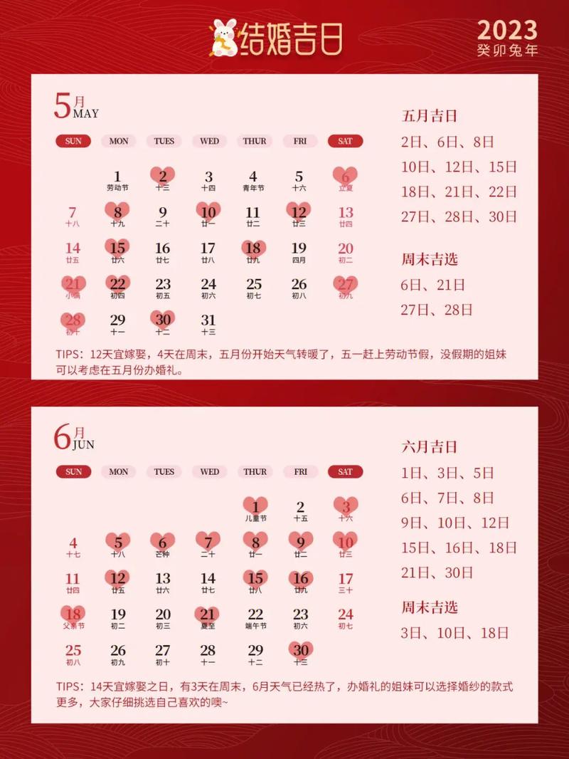 2023年4月份结婚吉日