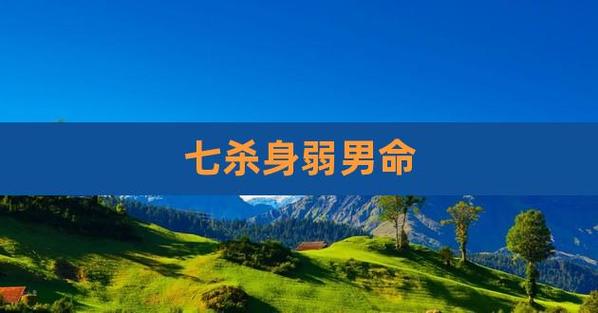 七杀格身弱男命