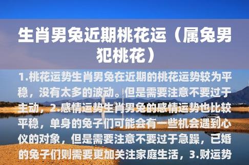 2021年下半年属兔的人犯桃花吗