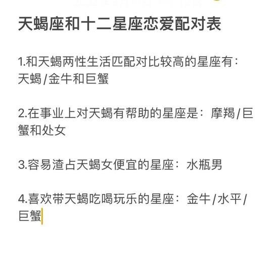 天蝎配对的星座是什么