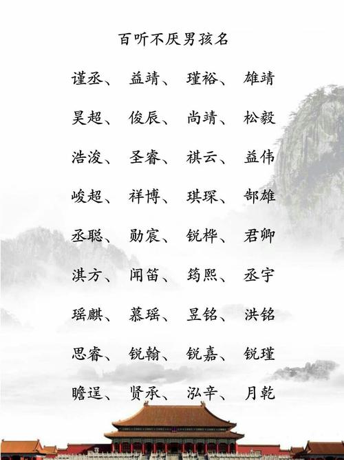 带有丞字的男孩名字大全