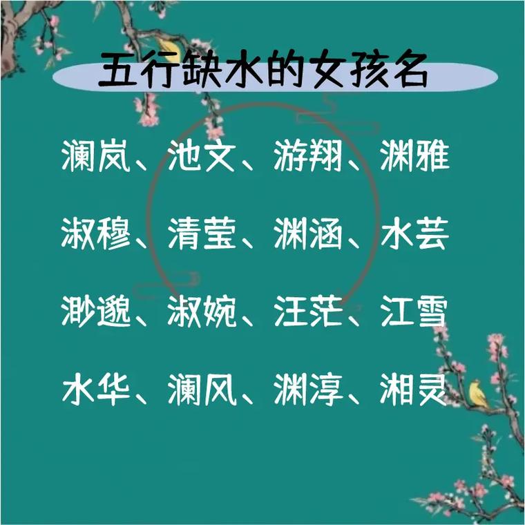 五行缺水100分女孩名字
