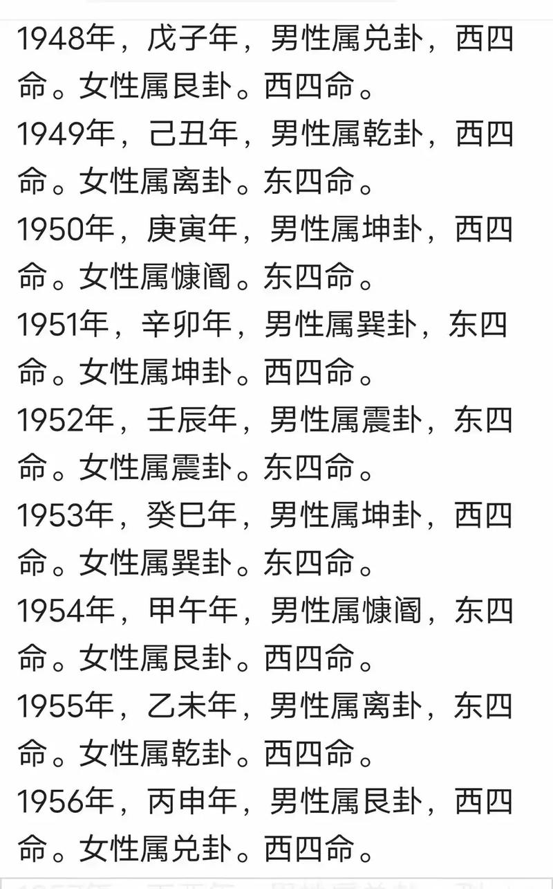 东四命女性的一生