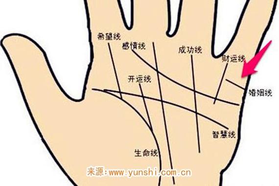 看手相图解事业线